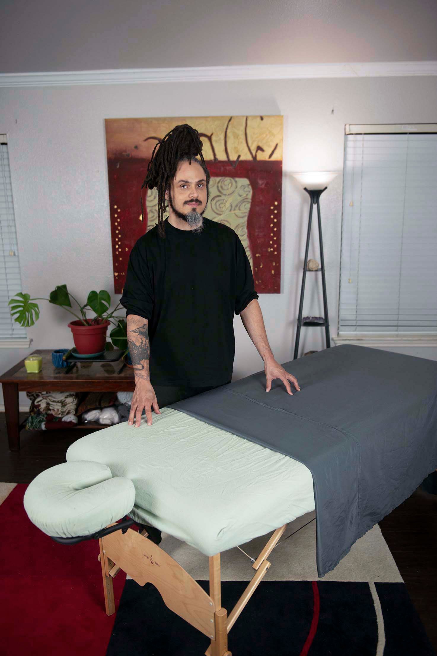 Structural Integration practitioner in the Austin treatment room